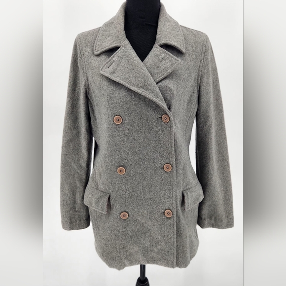 Abercrombie & Fitch Jackets & Blazers - Abercrombie & Fitch Wool Peacoat Gray M  Clean Girl , Winter , Casual Coat